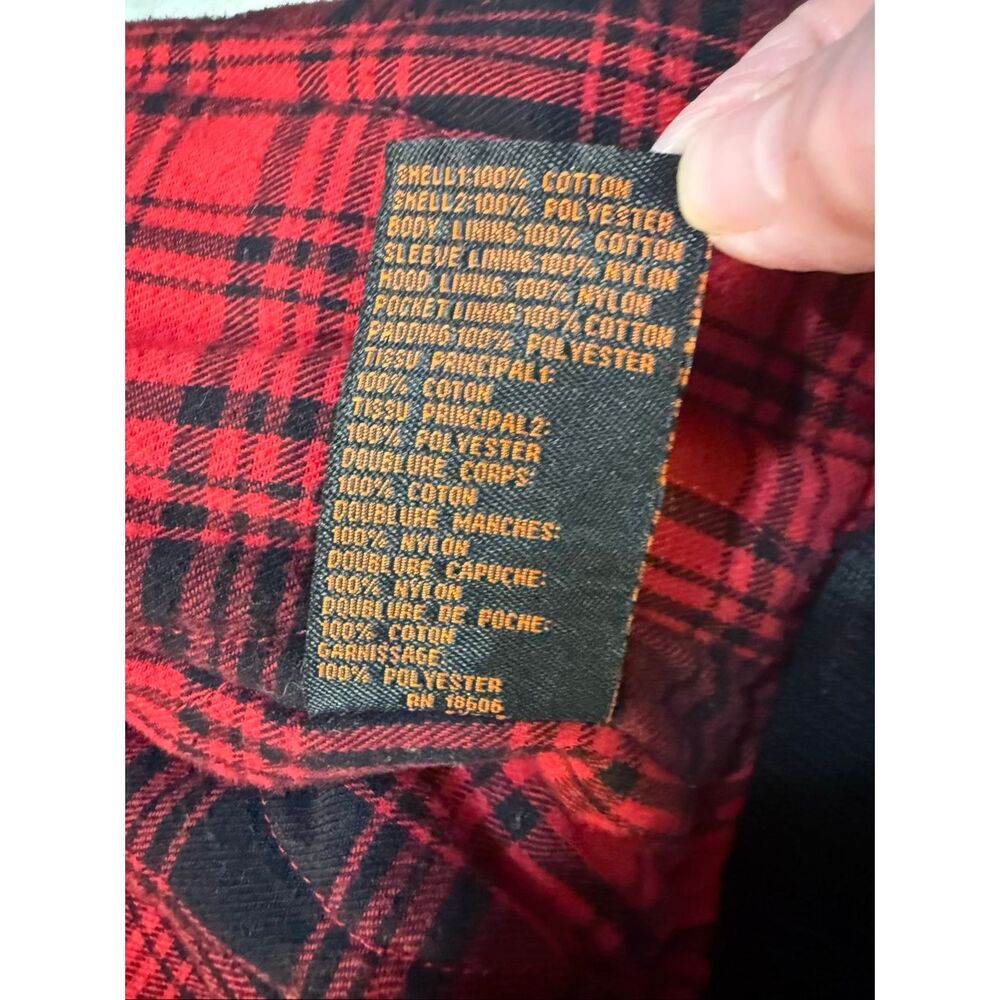 Schott Bros military/bomber Sz L Black Red Flannel Lined Hooded Jacket Sz L Rar - Picture 10 of 10